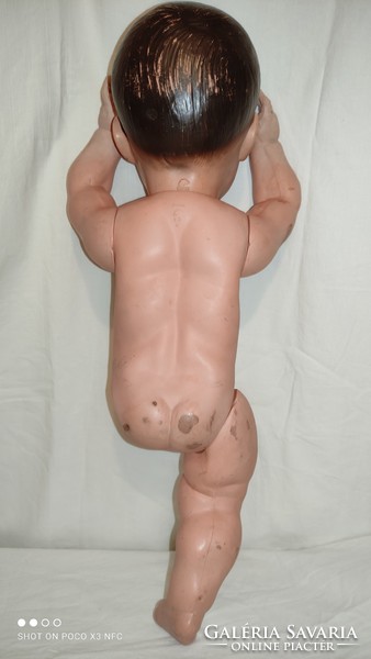 MOST MEGÉRI ÁRON!!! Antik Petitcollin doll celluloid baba sérült