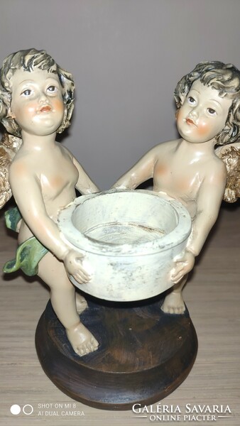 Fabulous old angelic candle holder