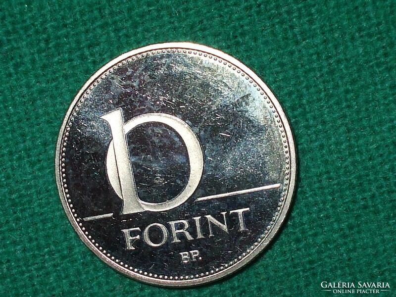10 Forint 2005! Only 7,000 pcs. ! Mirror beat! It was not in circulation! It's bright!