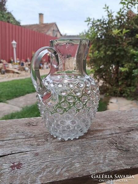 Beautiful Zemplén huta glass, glass, mug, mug, jug, water jug, lemonade jug, collectors' items