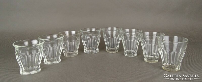 1G063 retro French glass coffee cup set 8 pieces