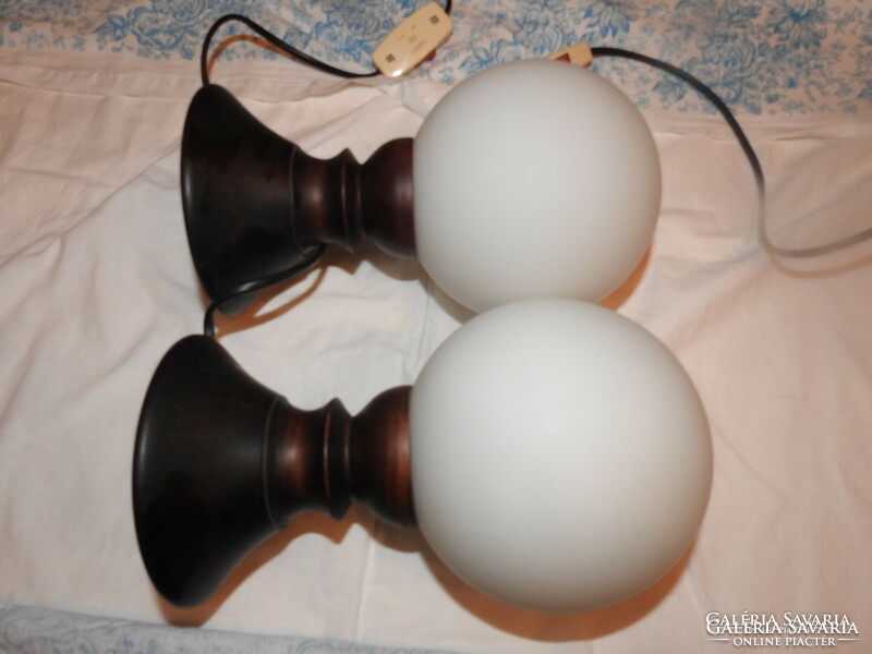 Pair of vintage sphere wall lamps