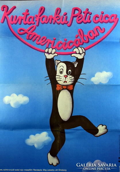 Olga Sóvári: short-tailed pet cat in America 1987 movie poster