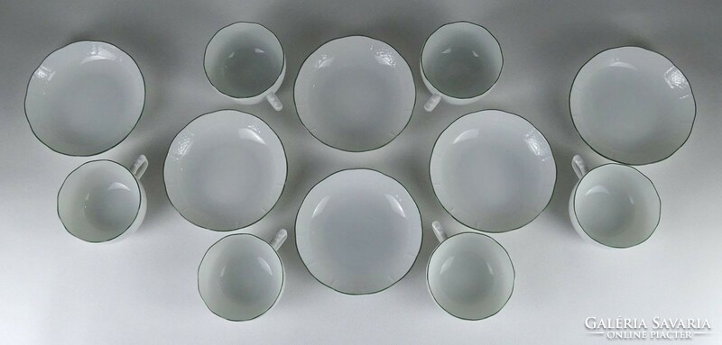 1K930 old Herend porcelain tea set