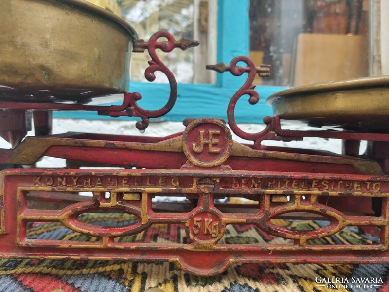 100-year-old kitchen scale + copper weight