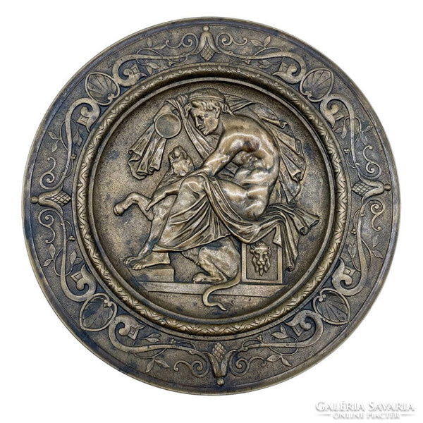 Mitológiai témájú bronz plakett II.- M1145