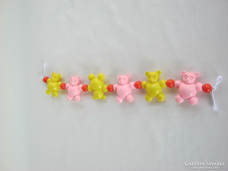 Teddy bear plastic toy rattle