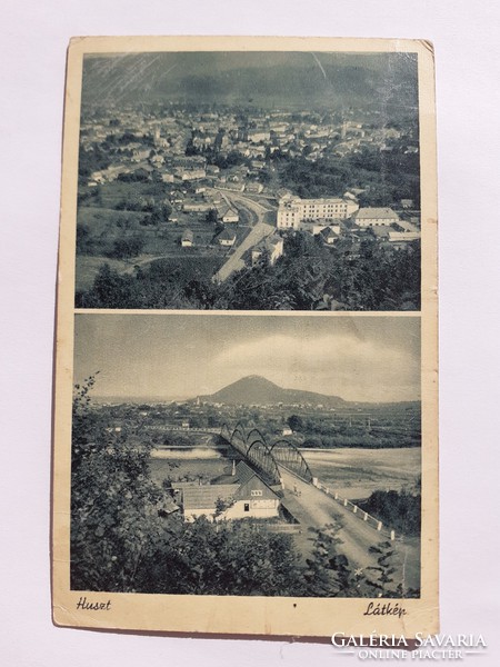 Régi képeslap Huszt 1942 fotó levelezőlap