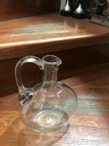 XIX. Turn-of-the-century glass pourer, in perfect condition, 18 cm.