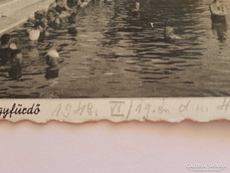Régi képeslap 1948 Hajdúszoboszló gyógyfürdő fotó levelezőlap