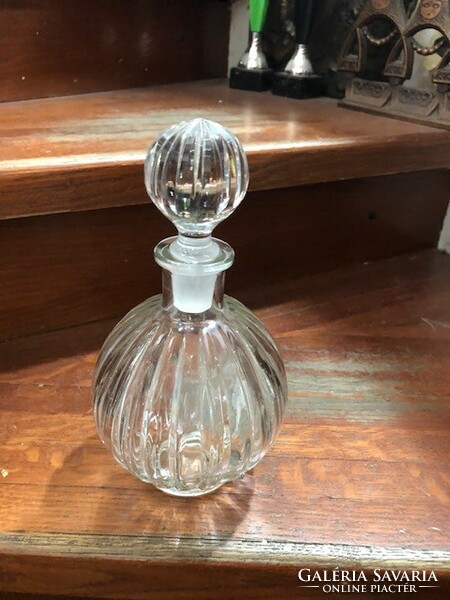 Orefors Swedish crystal drinking bottle, height 22 cm