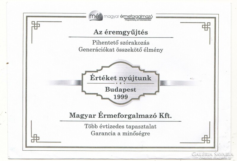 Magyarország színaranyozott réz emlékérme Petőfi születésnapjára tükörveret Certificate