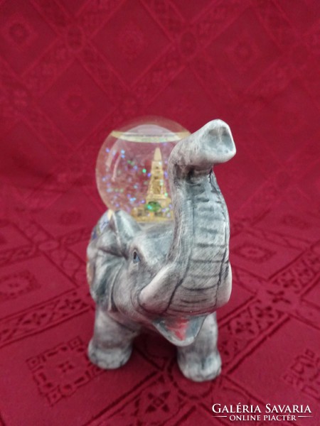 Kézzel festett török porcelán elefánt, hossza 10 cm, magassága 10 cm. Vanneki!
