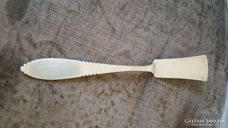 Silver butter knife, marked 800