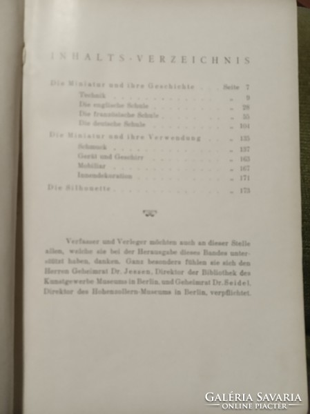 Miniaturen und silhouetten, antique book