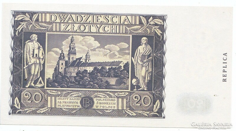 Lengyelország első köztársaság 50 zloty 1936 REPLIKA UNC