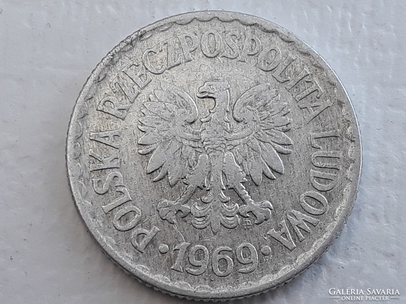 Lengyelország 1 Zloty 1969 érme - 1 Zlote ZL alumínium 1969 külföldi pénzérme