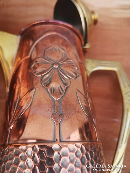 Art Nouveau copper spout