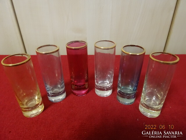 Six colorful liqueur glasses, height 8.5 cm. He has! Jokai.