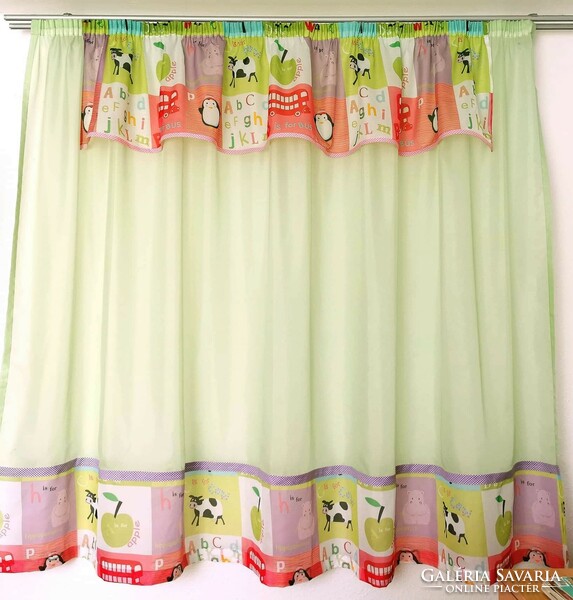 Cheerful little girl's room curtains with drapery new