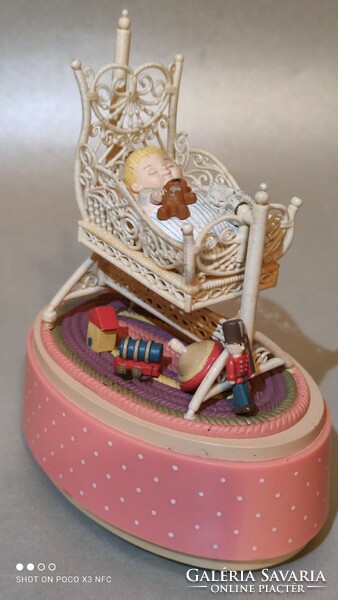 Rare piece of enesco musical music box music box dollhouse beauty with video