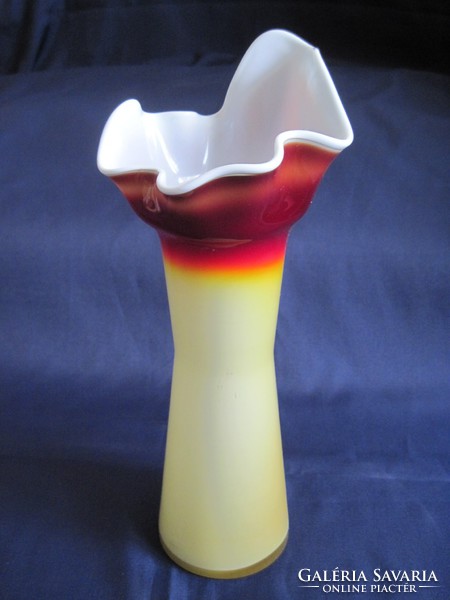 Nice colored milk glass opal glass vase 28 cm
