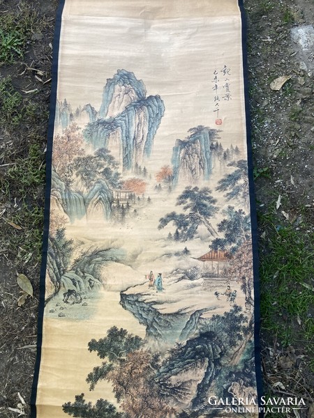 Kínai tájkép tekercs festmény festészet Kína japán Ázsia azsiai