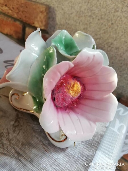 Large 3-piece porcelain flower decoration cluj