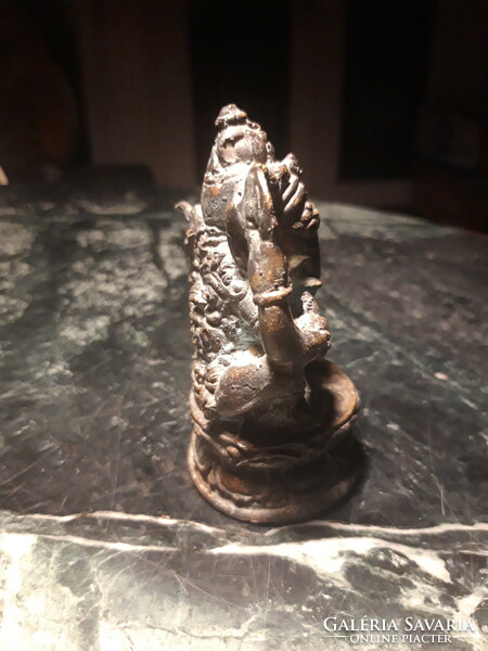Antik Ganesha thai bronz figura - elefántisten szobor