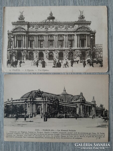Párizs  ,  Páris  2 db postatiszta képeslap  1920 -30 évek