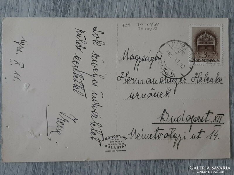 Mátraháza  Honvéd üdülő képeslap 1942