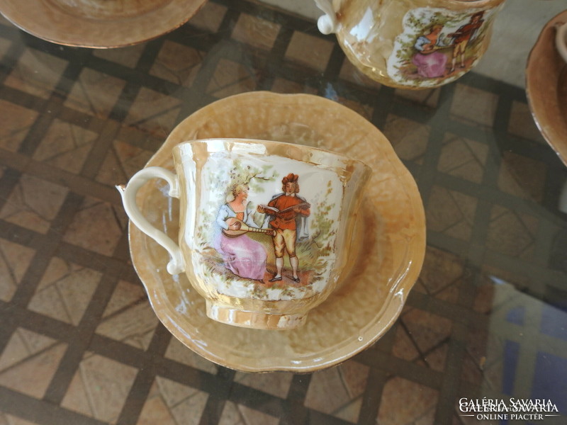 Hinge scene with polish tea set