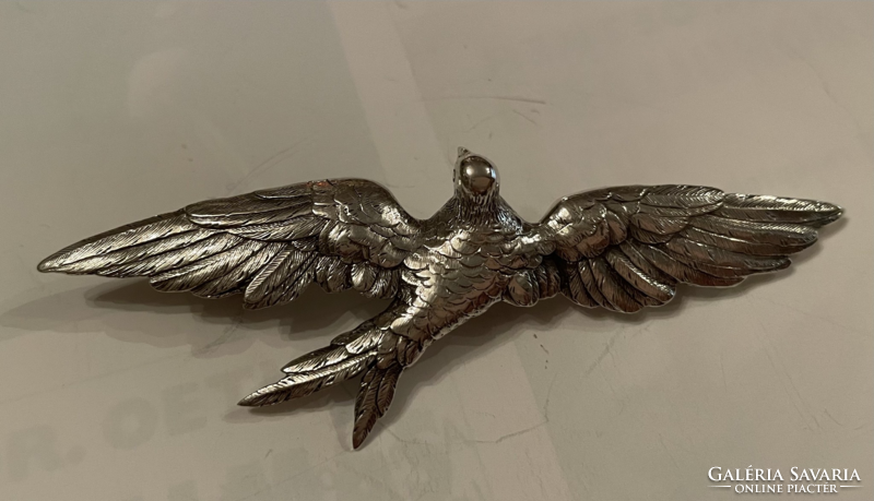 Silver bird pin
