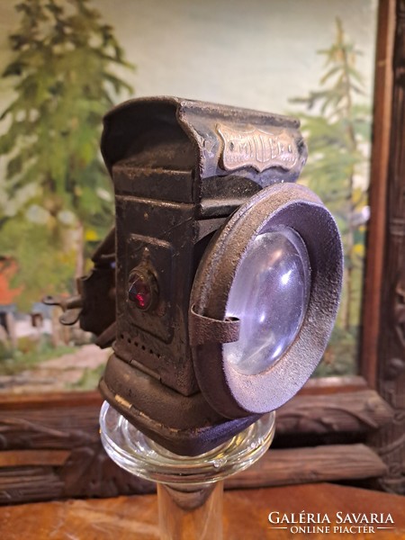 Antique Miller bicycle, bicycle lamp