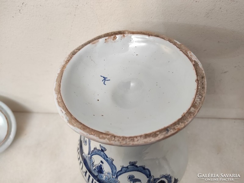 Antik patika tégely porcelán gyógyszer edény alborello gyógyszertár 573 6007
