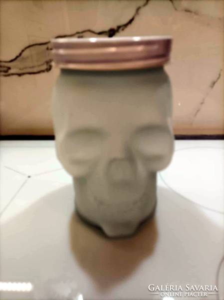 Halloween white glass skull, skull