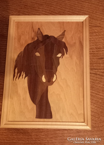 Inlaid A4 wall picture (horse head 2)