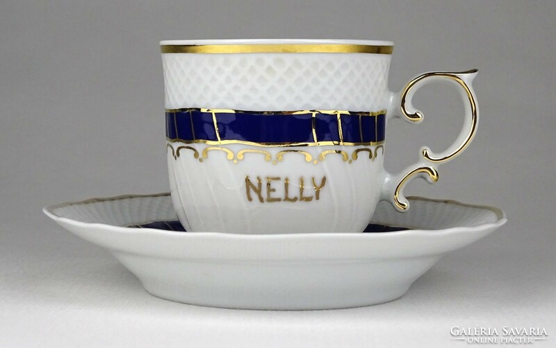 0V055 Hólloháza porcelain coffee cup with Nelly inscription