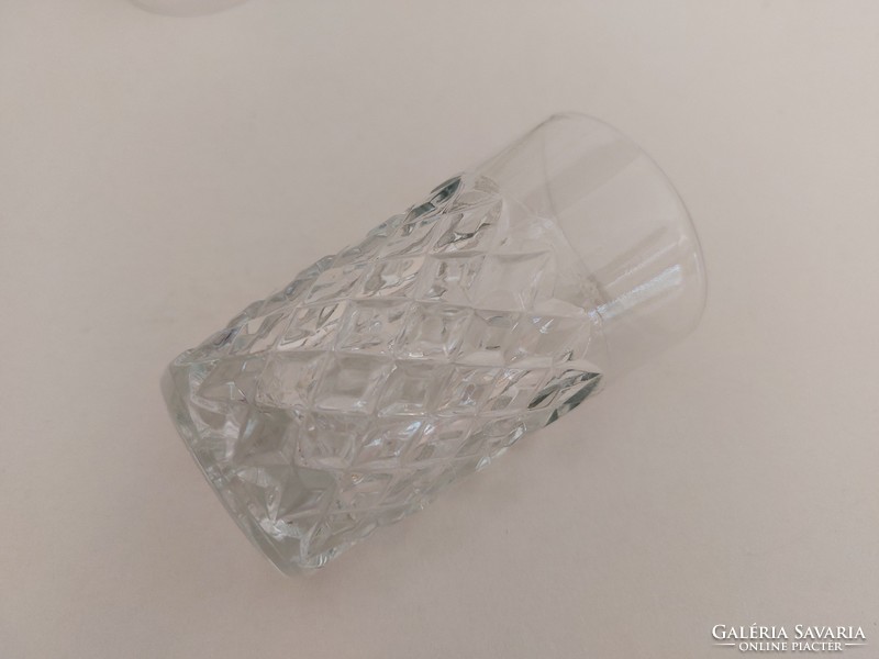 Retro italos üveg készlet dugós palack pohár 7 db