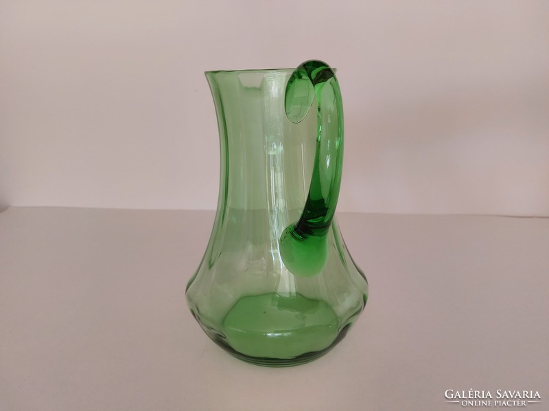 Retro boros kancsó zöld régi üvegkancsó