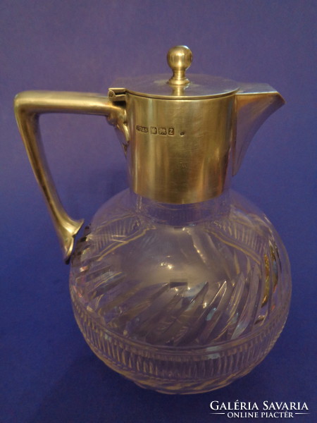 1892 Sheffield pourer with silver fittings
