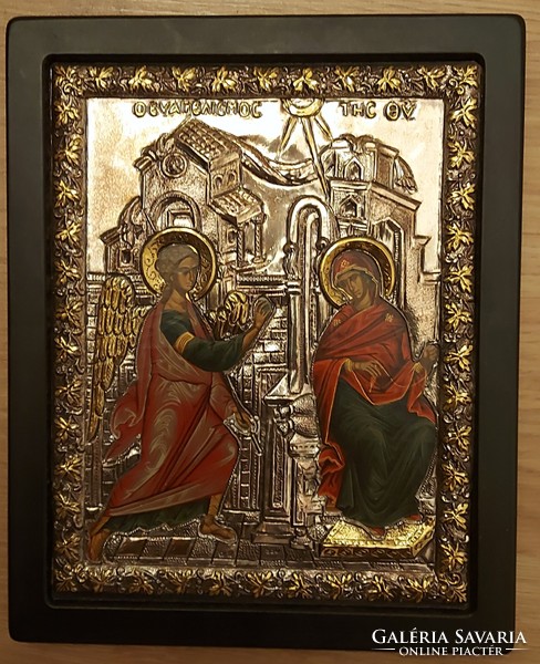Icon with silver plate 23x18 cm
