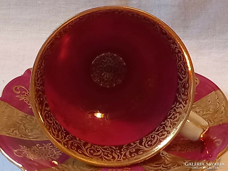 Coffee mocha cup + base souvenir (echi gold) bad hofgastein