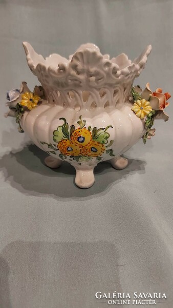 Vintage díszes áttört váza, vagy asztalközép