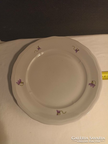 Zsolnay mocha set with violet pattern, incomplete