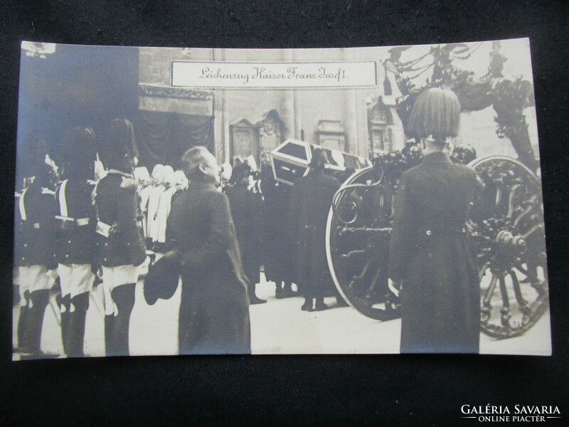 1916 Funeral of Hungarian King Franz Josef Habsburg original and contemporary photo - sheet photo