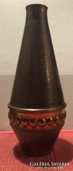 Industrial red copper vase