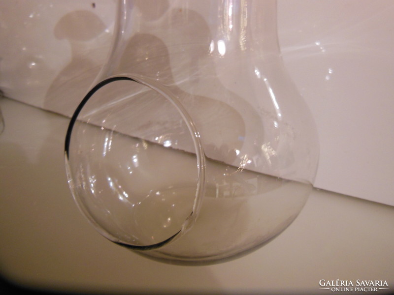 Kaspó - pear - 22 x 13 cm - glass - thick - perfect