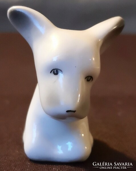 DT/092 - Hollóházi kiskutya porcelánfigura