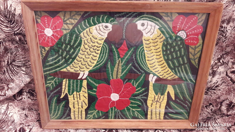 Parrot bird patchwork picture (l3129)